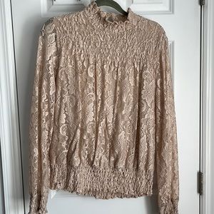 Lace Blouse in Pink Blush